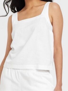 a new day White Square Neck Tank Top